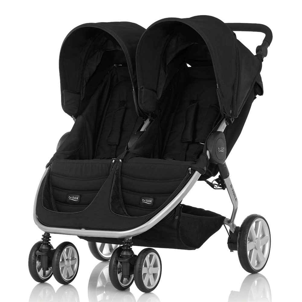 britax romer b agile double ikiz bebek arabasi neon black ilke bebe