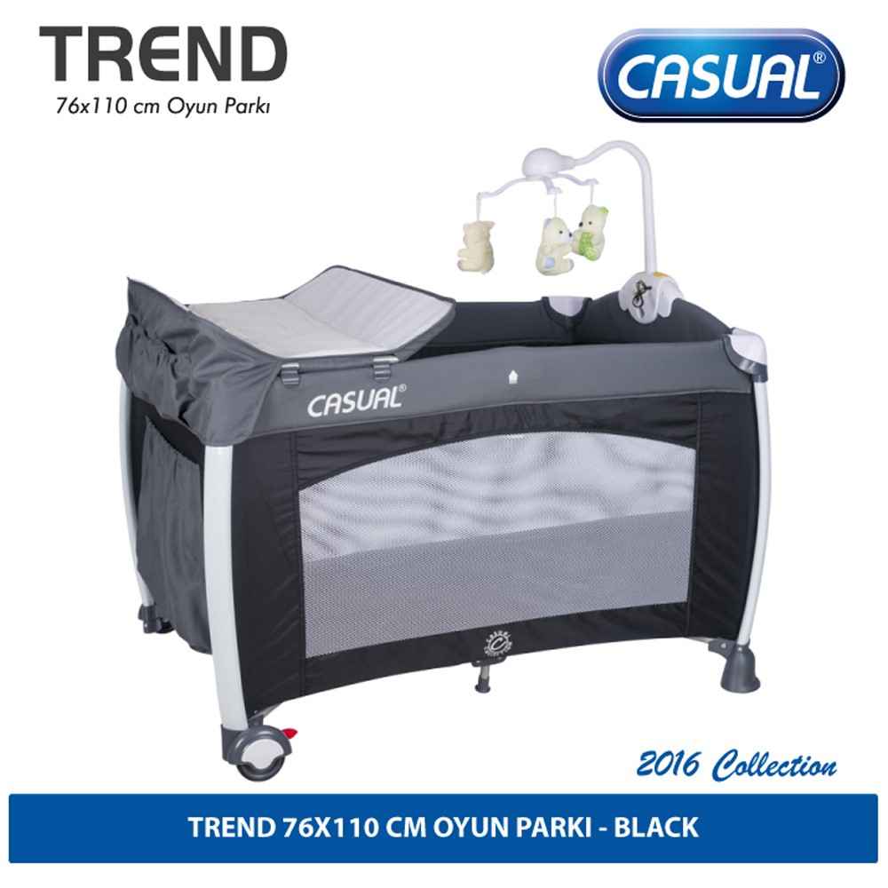 Casual Trend 70x110 Park Yatak Siyah Ilke Bebe