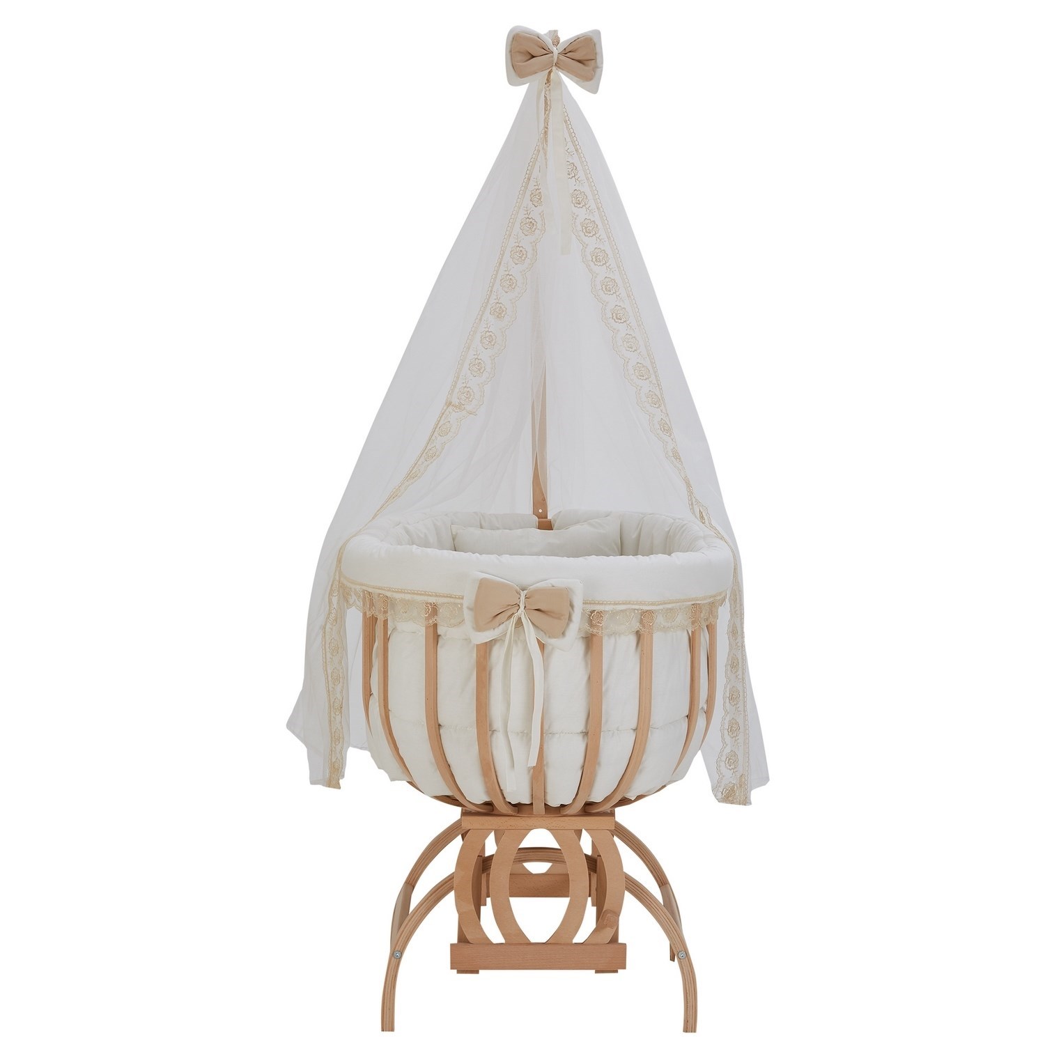 Baby Tech Saraylı Boyasız Sepet Beşik Naturel Baby Tech Saraylı Boyasız Sepet Beşik Naturel