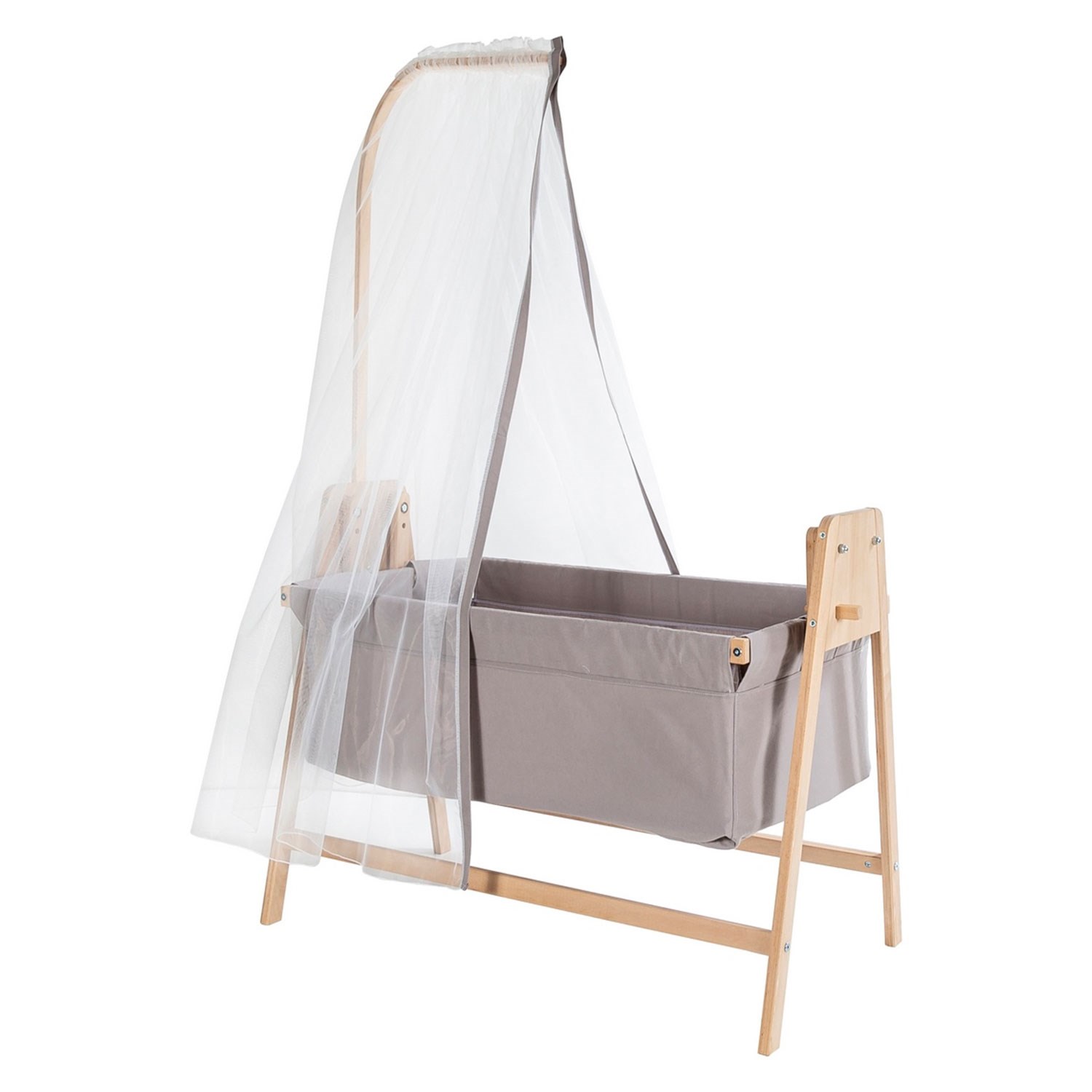 Baby Tech Mycrib Naturel Ahşap Beşik Gri Baby Tech Mycrib Naturel Ahşap Beşik Gri