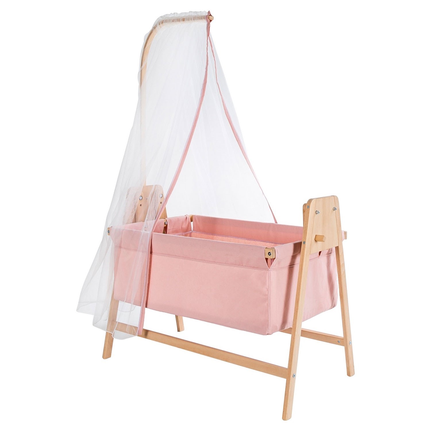 Baby Tech Mycrib Naturel Ahşap Beşik Pembe Baby Tech Mycrib Naturel Ahşap Beşik Pembe