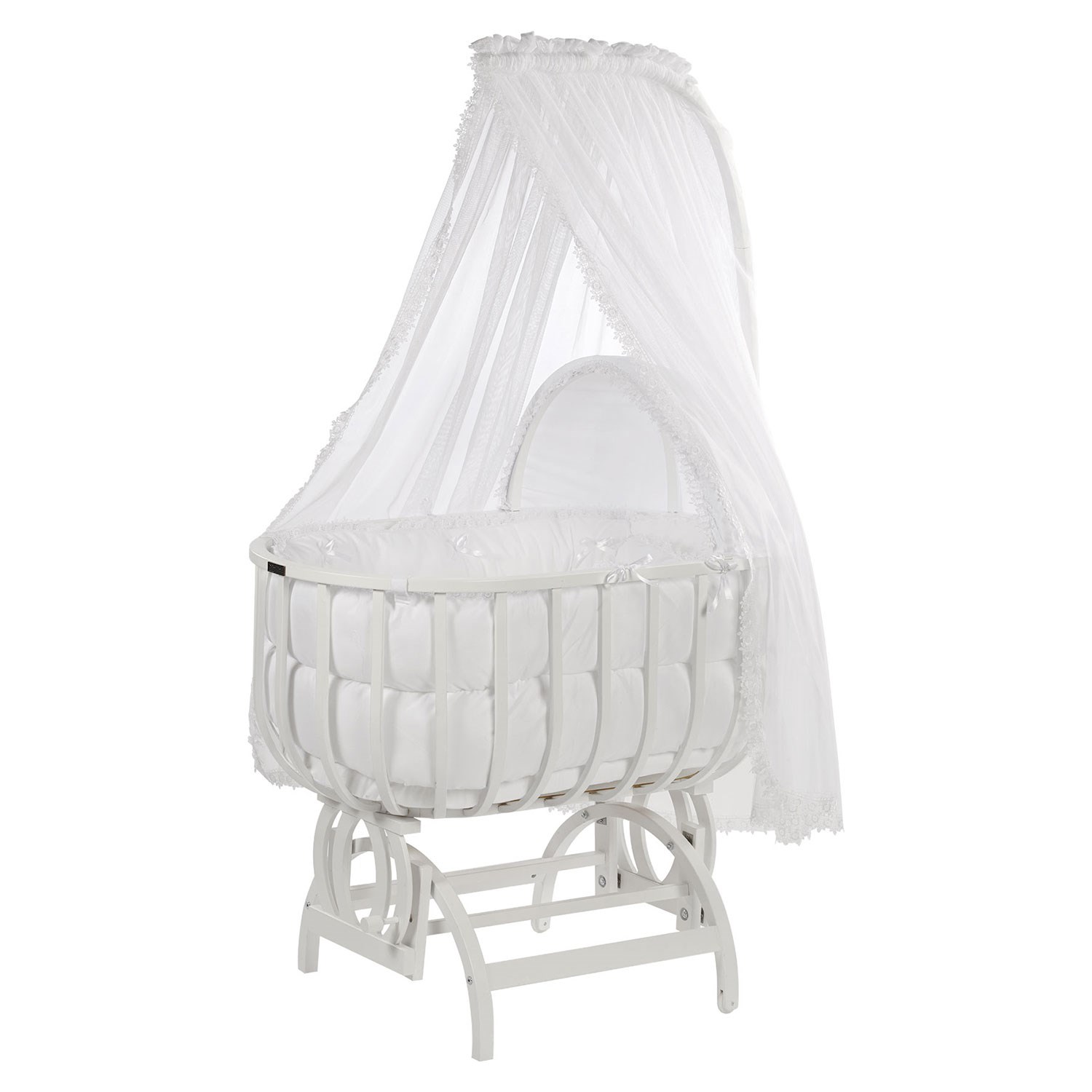 Baby Tech Saraylı Sepet Beşik 113 Beyaz Baby Tech Saraylı Sepet Beşik 113 Beyaz