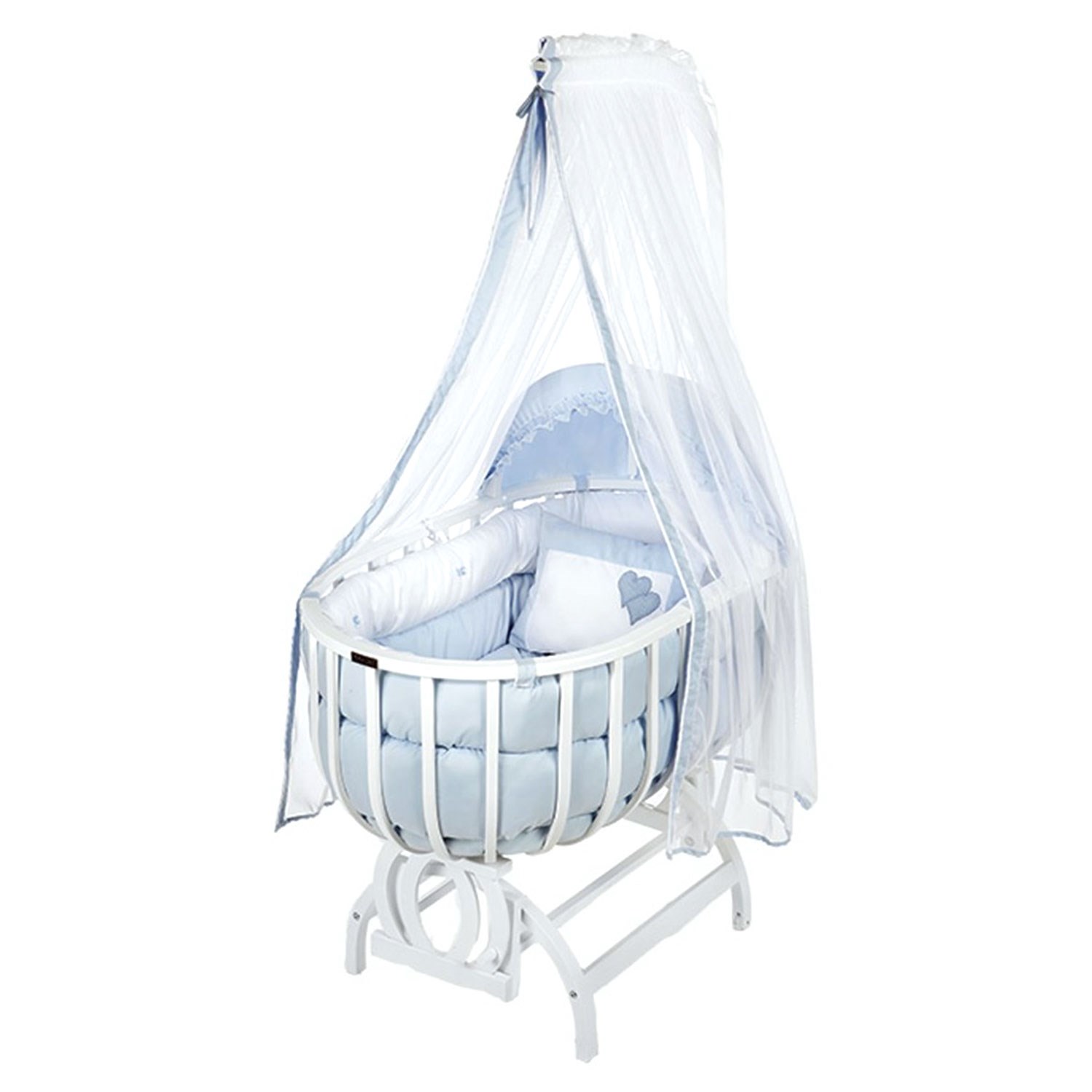 Baby Tech Saraylı Sepet Beşik 113 Mavi Baby Tech Saraylı Sepet Beşik 113 Mavi