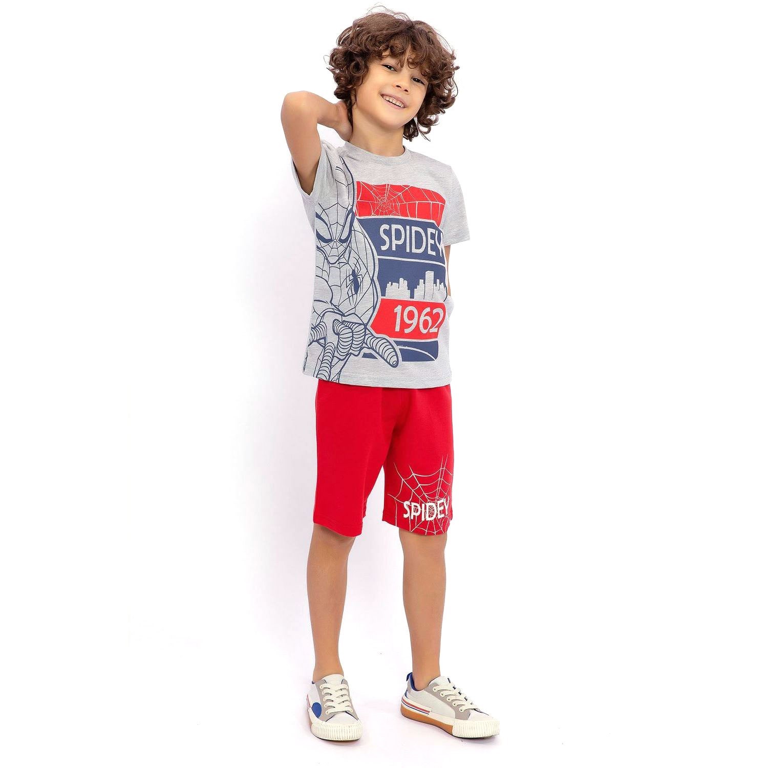 Spider-Man Erkek Çocuk Bermuda Takımı D4668-3 Grimelanj