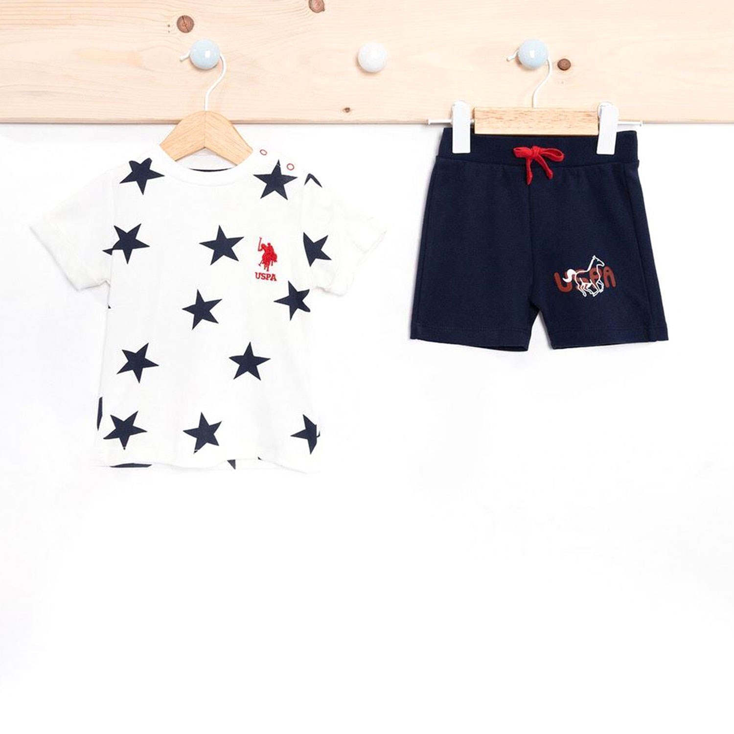 U.S. Polo Assn 2'li Kısa Kollu Bebek T-Shirt Takımı USB661 Krem OR8412 U.S. Polo Assn 2'li Kısa Kollu Bebek T-Shirt Takımı USB661 Krem OR8412