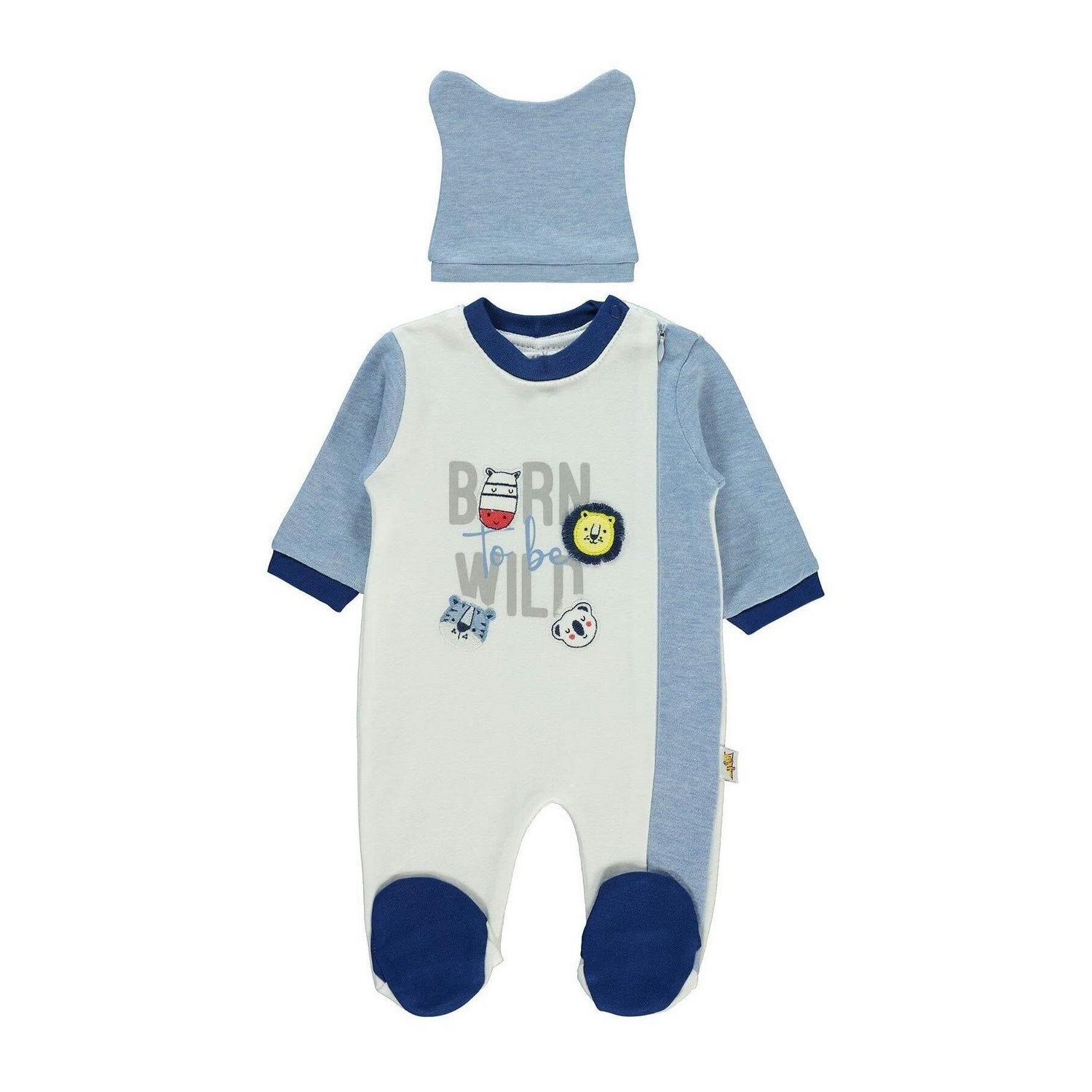 Mini Damla Born To Be Bebek Tulumu 44787 Mavi Melanj Mini Damla Born To Be Bebek Tulumu 44787 Mavi Melanj