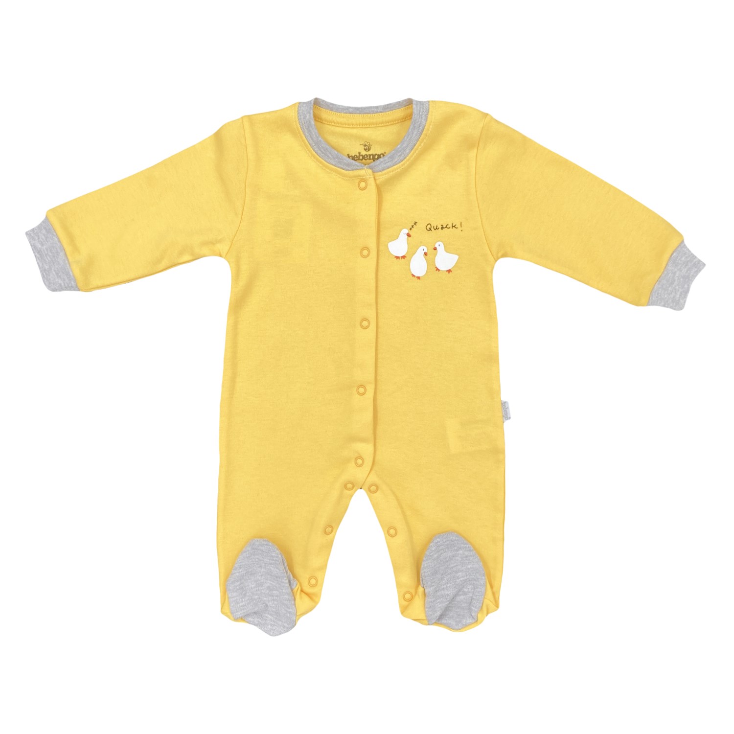 Bebengo Civcivli Patikli Bebek Tulumu TE3088 Hardal Bebengo Civcivli Patikli Bebek Tulumu TE3088 Hardal