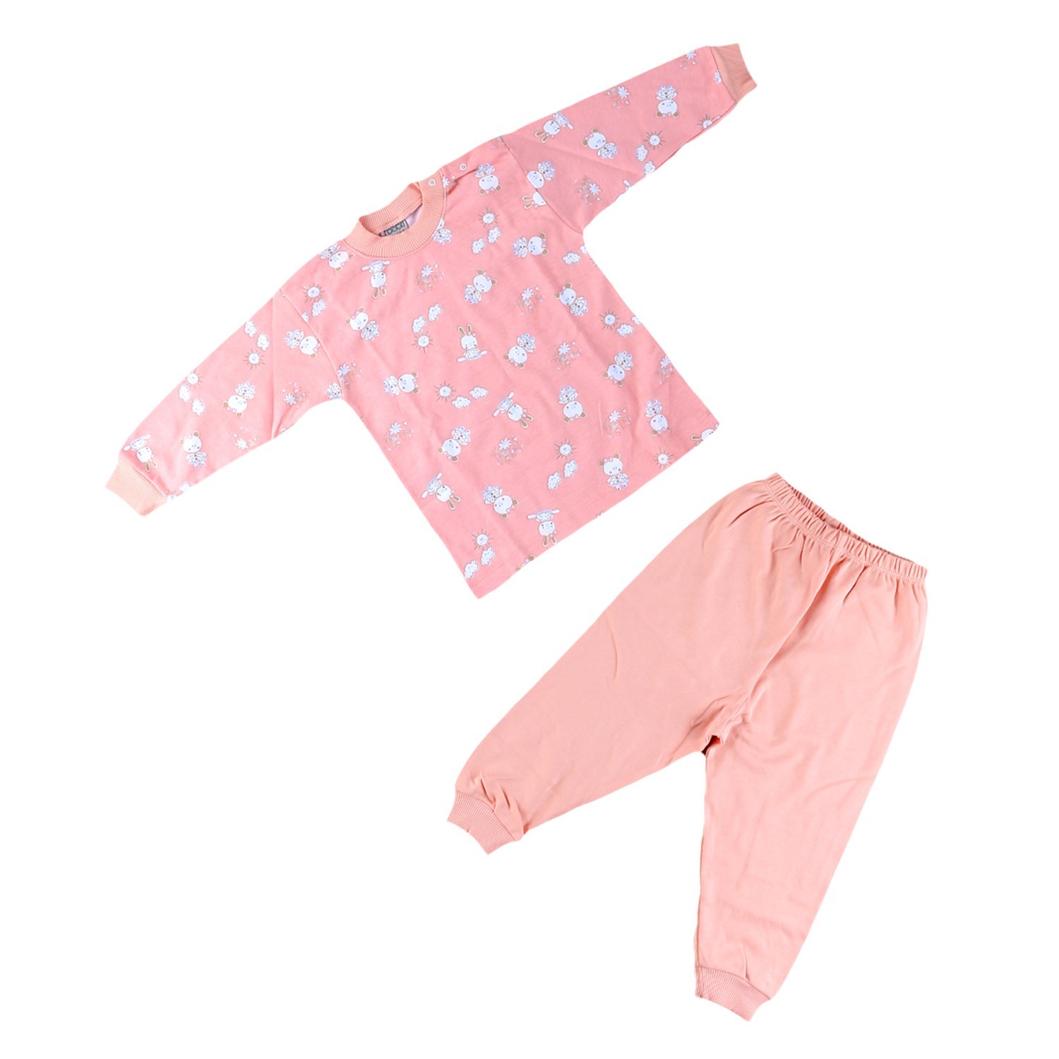 Sebi Bebe Ayı Desenli Pijama Takımı 2243 Pembe