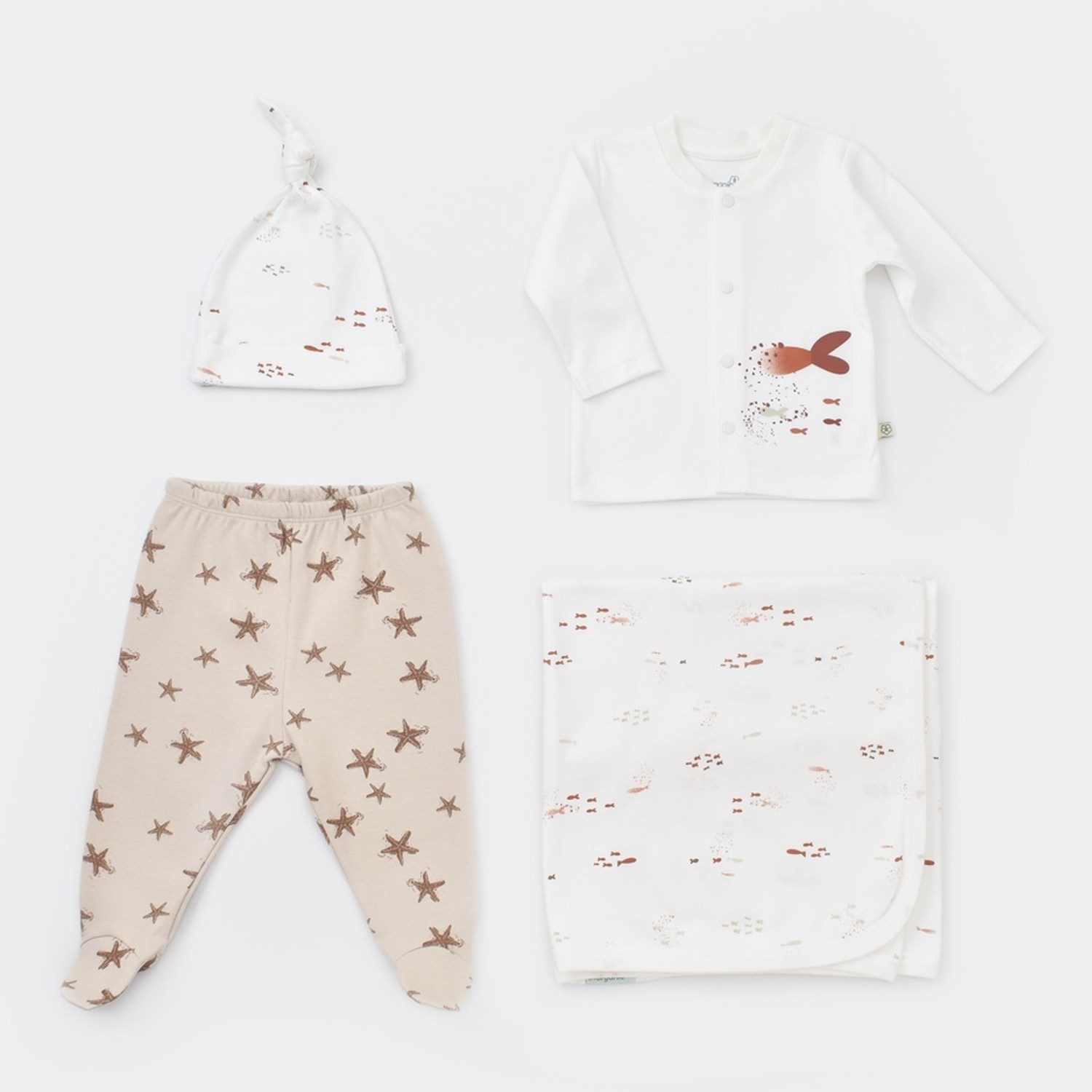 Biorganic Magic Starfish Battaniyeli Tüllü Set 62286 Latte