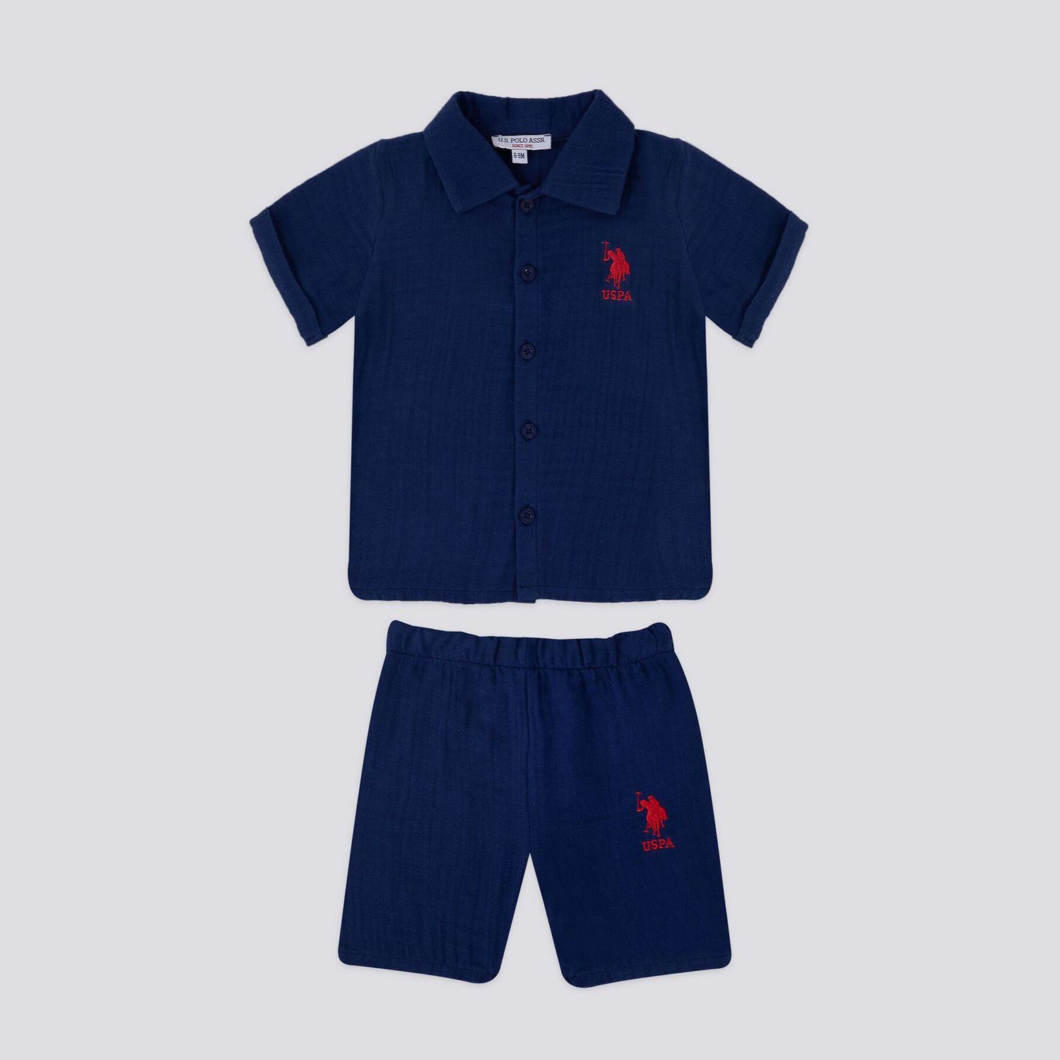 U.S. Polo Assn Erkek Bebek 2'li T-Shirt Takımı USB1155 Parlament OR8563