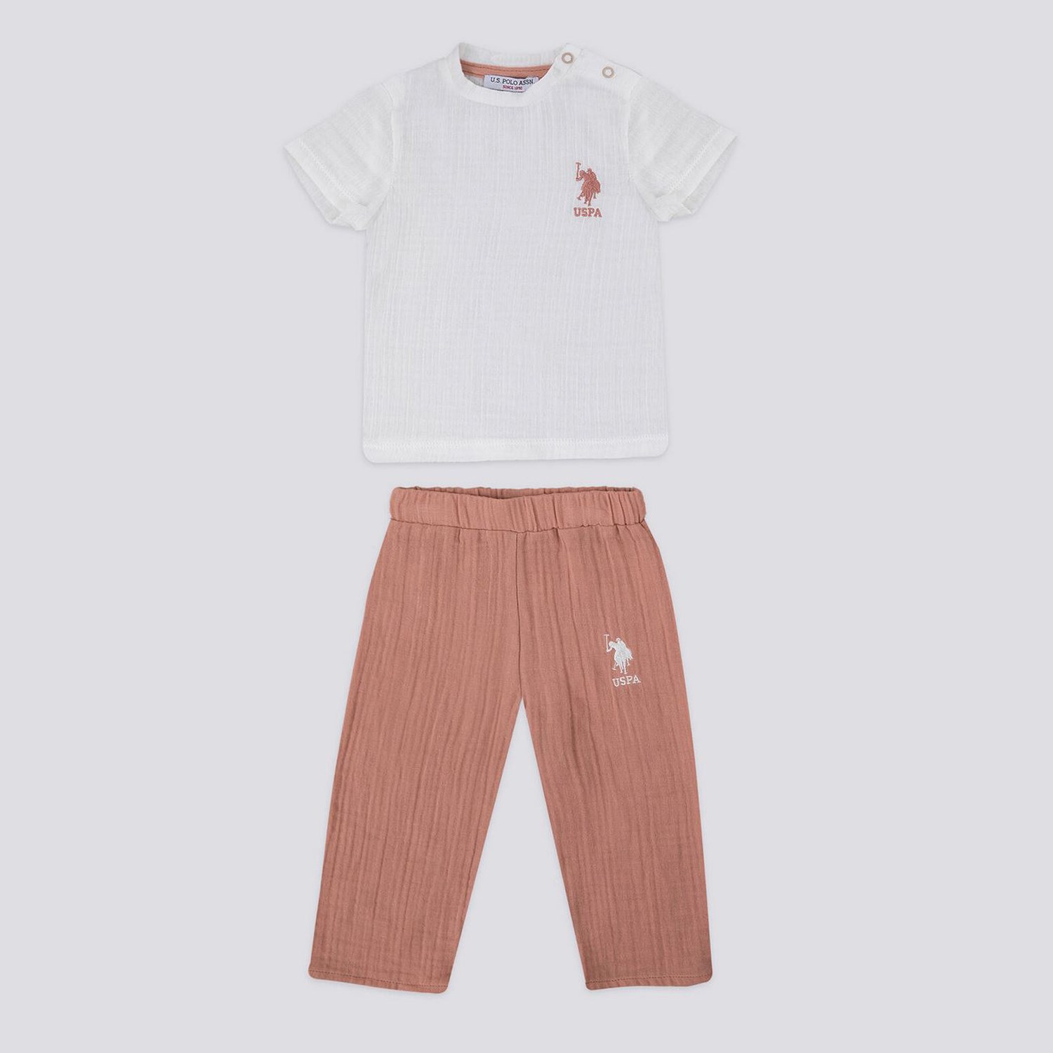 U.S. Polo Assn 2'li Kısa Kol T-Shirt Takım USB1137 Kumlu Kahve OR8379 U.S. Polo Assn 2'li Kısa Kol T-Shirt Takım USB1137 Kumlu Kahve OR8379