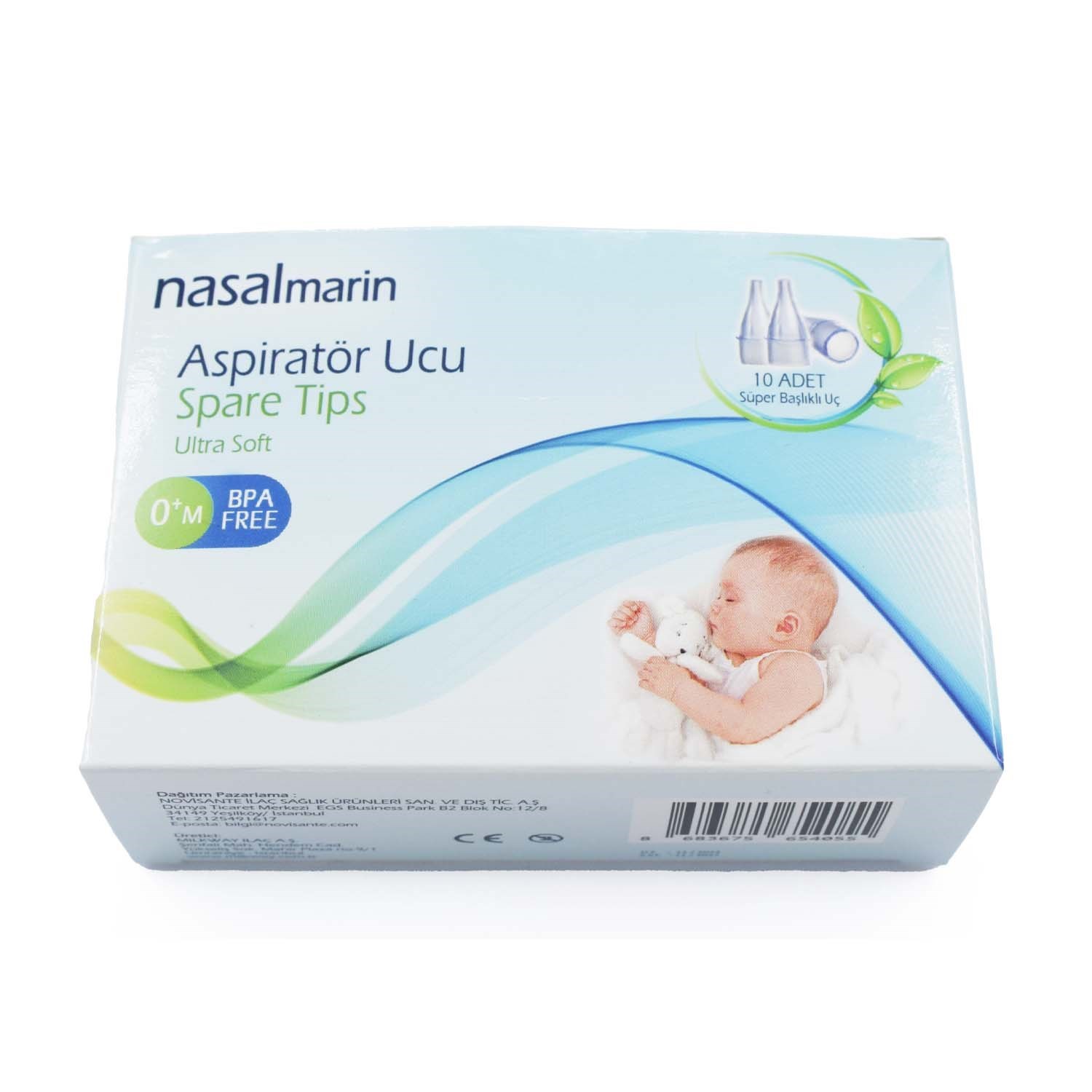 Nasalmarin Nazal Ultra Soft Aspiratör Ucu 10 Adet 0+ Ay 4055