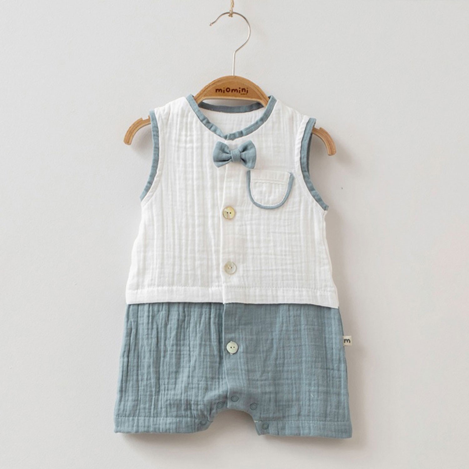 Miomini Baby Müslin Kolsuz Barbatöz 3525 Yeşil