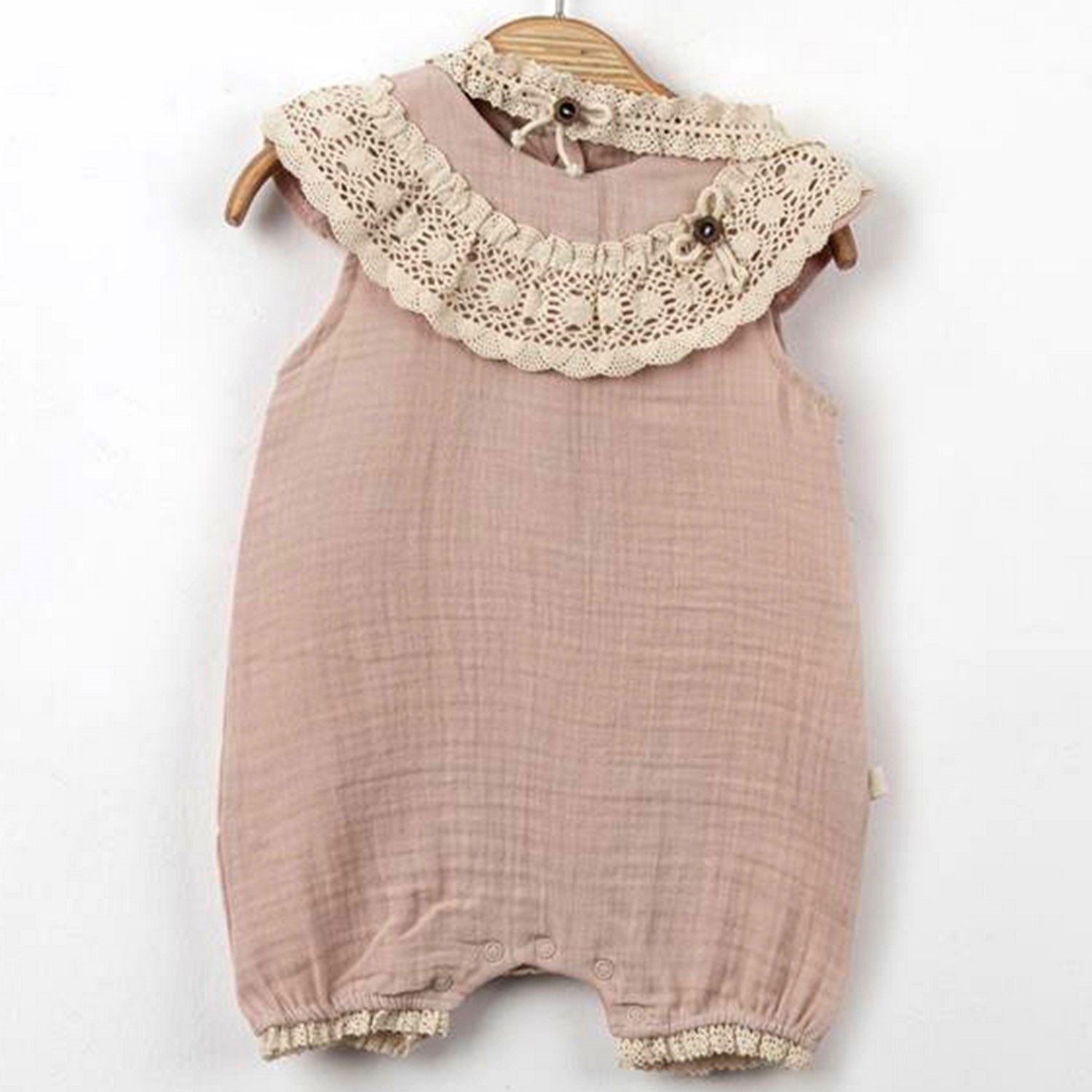 Miomini Baby Müslin Kopanakili Saç Bantlı Barbatöz 3649 Pudra Miomini Baby Müslin Kopanakili Saç Bantlı Barbatöz 3649 Pudra