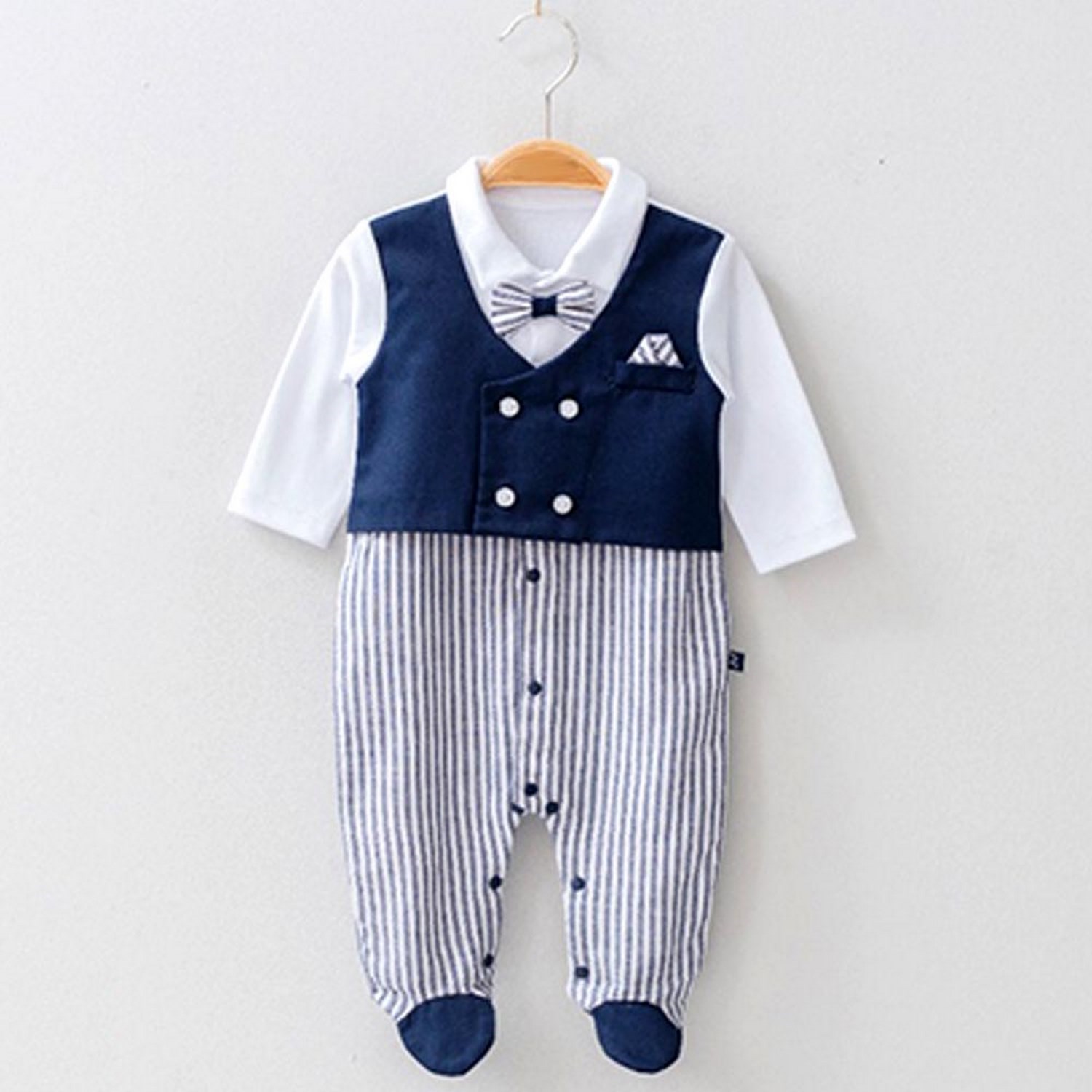 Mymio Çizgili Yelekli Patikli Bebek Tulumu 3792 Lacivert Mymio Çizgili Yelekli Patikli Bebek Tulumu 3792 Lacivert