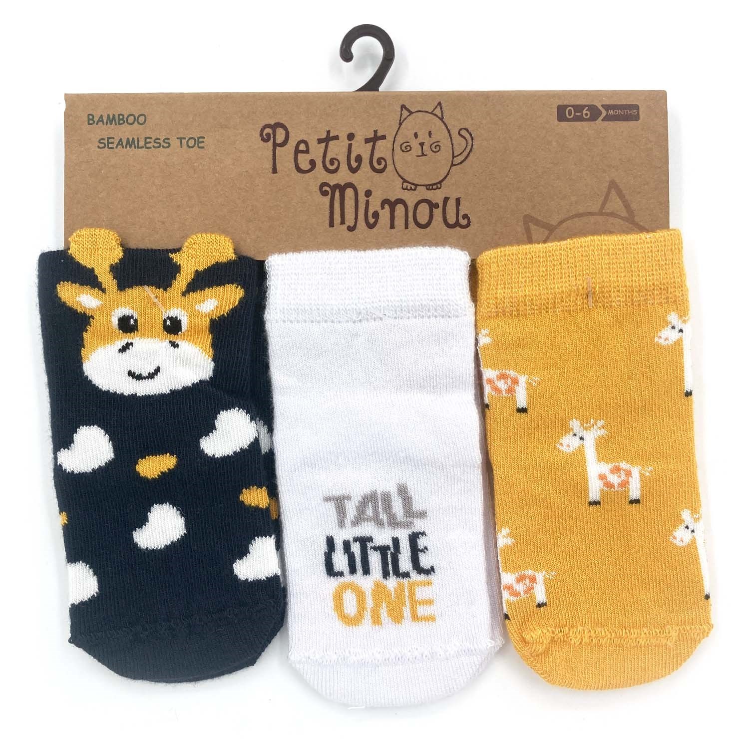 Petit Minou 3'lü 3D Tall Little Bebek Çorabı 2188 Çok Renkli