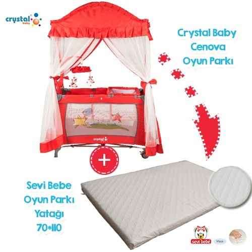 Crystal Baby 407 Cenova Park Yatak Kampanyasi 70x110 Kirmizi Ilke Bebe