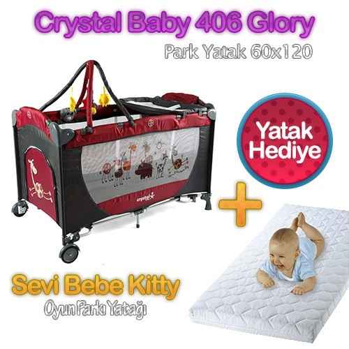 Crystal Baby 406 Glory Park Yatak Kampanyasi 60x120 Bordo Ilke Bebe