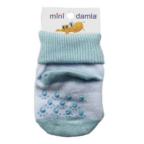 hırsız Dikenli anlaşmazlık  Mini Damla 4615 Kaymaz Taban Bebek Çorabı Mavi | İlke Bebe