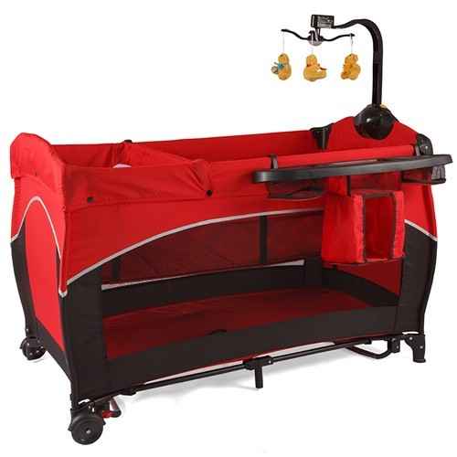 Prego 8025 Wonderland Park Yatak 60x120 Kırmızı İlke Bebe