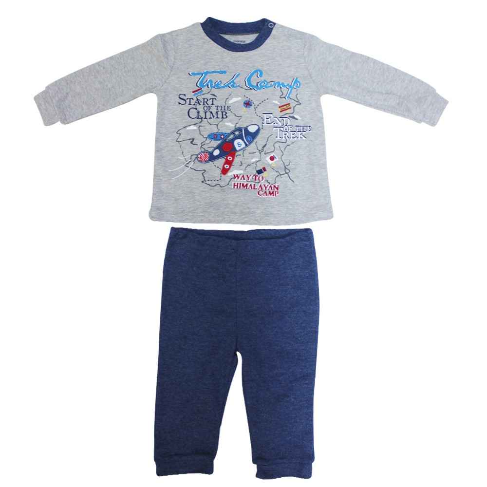 Mamino 6823 Erkek Bebek Pijama Takımı Lacivert