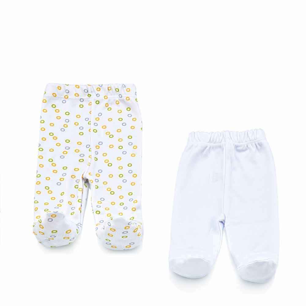 BabyJem 143 2li Prematüre Patikli Bebek Pantolon Sarı