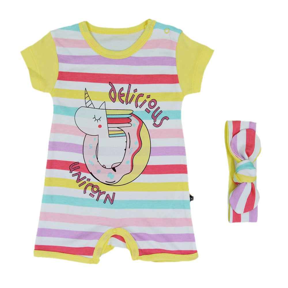 Babycool 40734 Unicorn Sortlu Bebek Tulumu Sari Fiyati Ilke Bebe