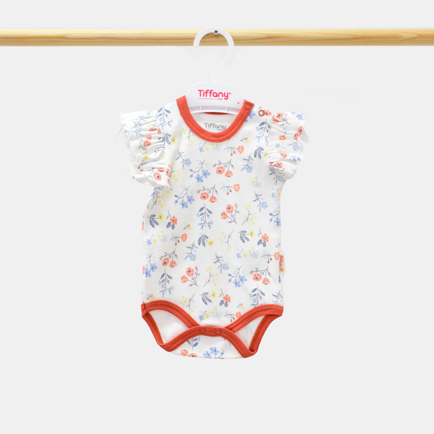 Tiffany Baby Sweat Theme Yarım Kol Bebek Badi 11008 Kiremit