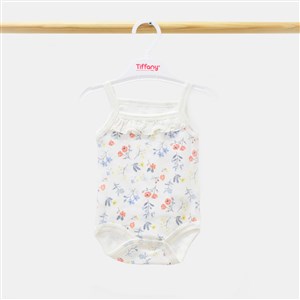 Tiffany Baby Sweat Theme İp Askılı Bebek Badi 11021 Kiremit
