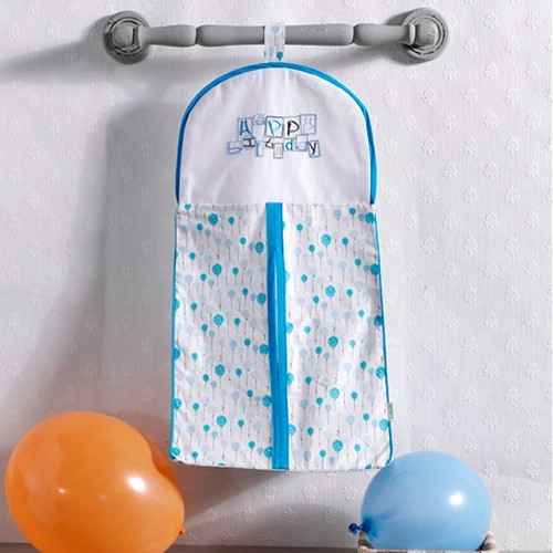 Kidboo Happy Birthday Blue Bebek Kirli Çamaşır Torbası 