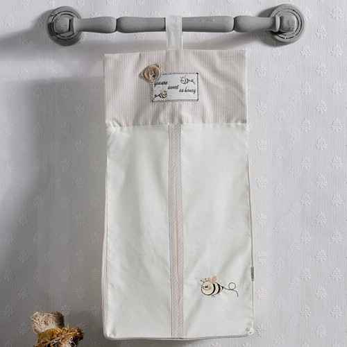 Kidboo Honey Bear Linen Bebek Çamaşır Torbası 30x65 Cm 