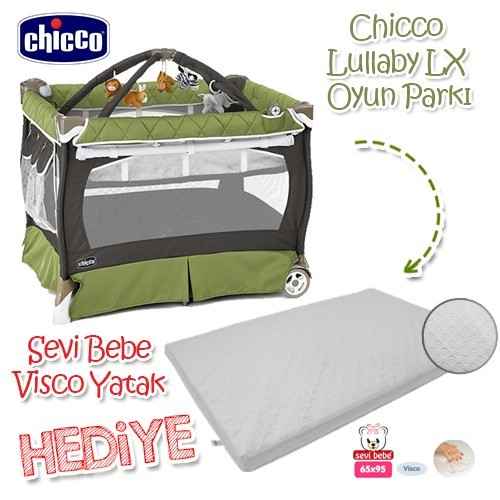 Chicco Lullaby LX Oyun Parkı Visco Yatak Hediyeli Yeşil İlke Bebe