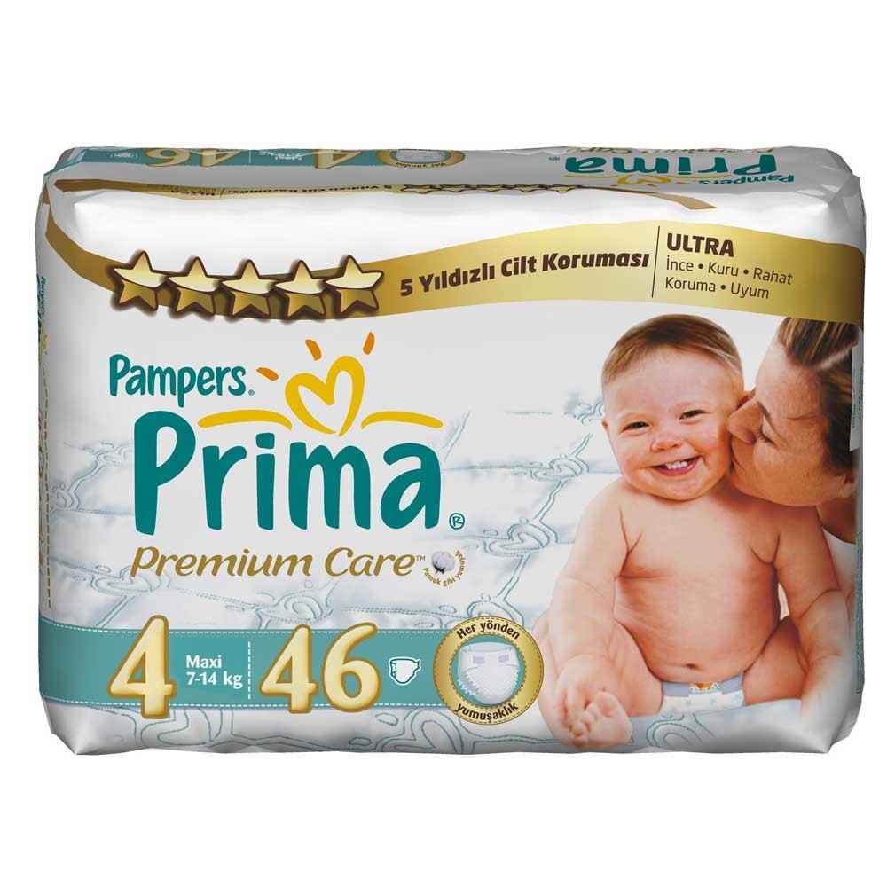 Prima Premium Care Bebek Bezi 4 Beden Ekonomi Paketi 46lı 