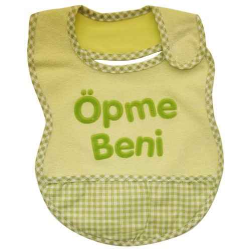 BabyJem Lüks Öpme Beni Bebek Mama Önlüğü 1032 Yeşil
