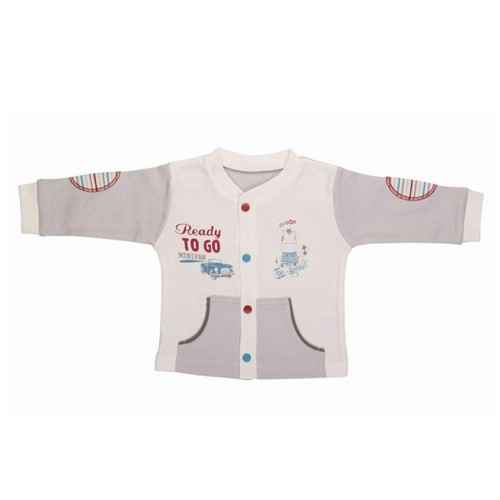 Bebepan 1451 Racing Bebek Hırkası Krem-Gri 