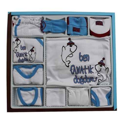 Özge Minipop 3802 Bebek Hastane Çıkışı 10lu Set Bordo-Mavi