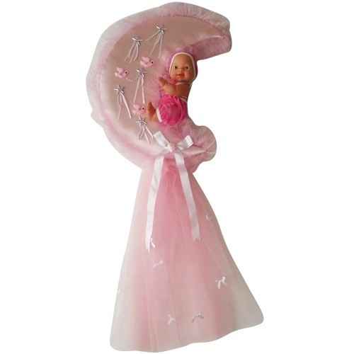 Mahmut 3212 Bebek Odası Kapı Süsü Aydede Tüllü Fuşya