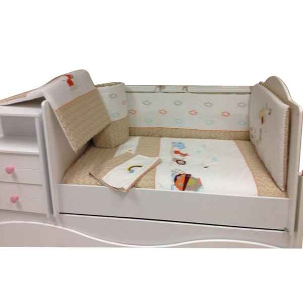 Baby Home 39001 Uyku Seti 80x130 Beyaz-Kahverengi