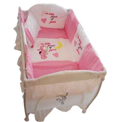 Crystal Baby 437 Oyun Parkı Uyku Seti Pembe