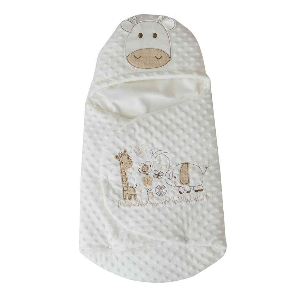 Bebitof 5161 Zürafalı Kundak Krem