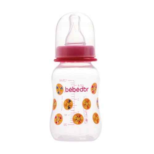 Bebedor 78302 Silikon Emzik Orta Akış Biberon 125 ml Pembe