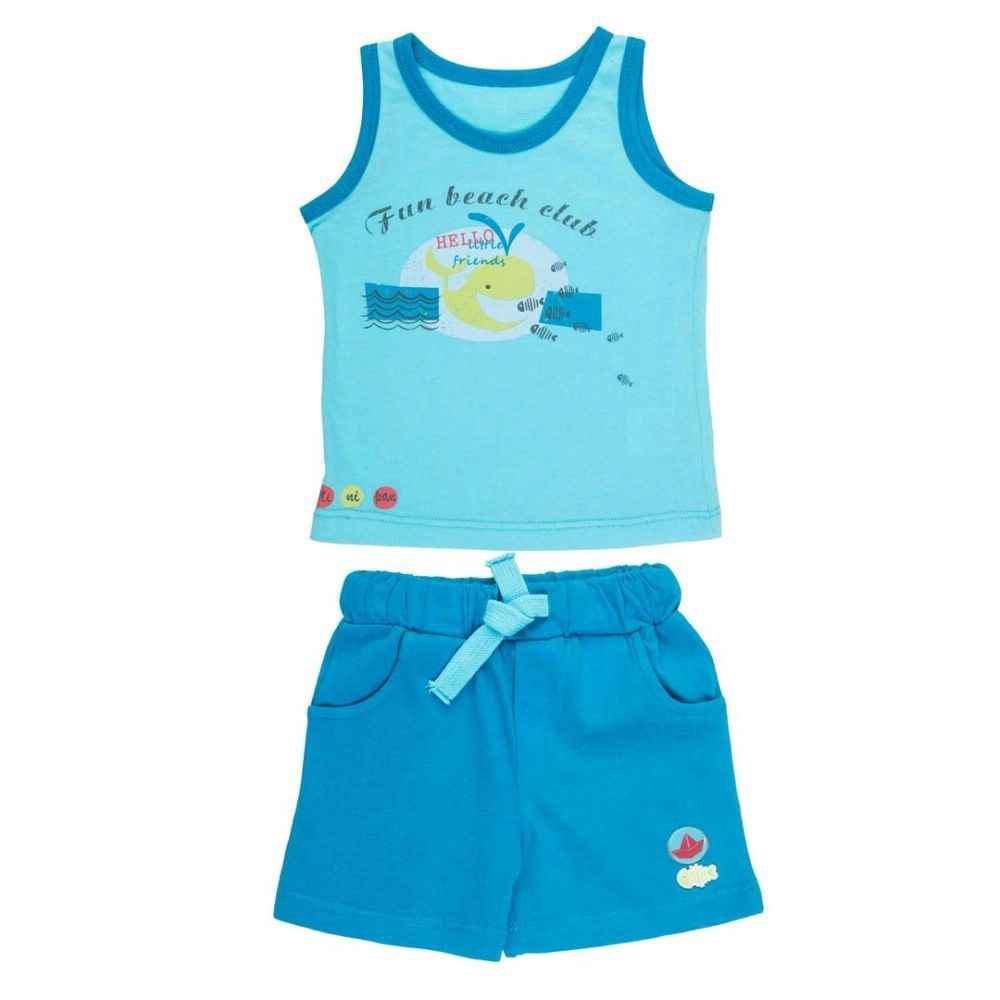 Bebepan 8046 Fish Atlet Şort Takım Aqua
