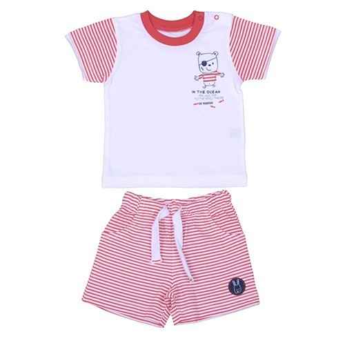 Bebepan 8086 Regatta Şort T-Shirt Takım Kırmızı