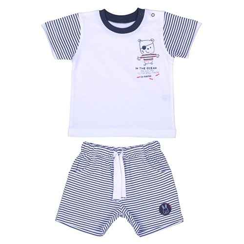 Bebepan 8086 Regatta Şort T-Shirt Takım Lacivert