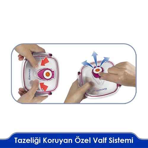 Miniland Baby Vakumlu 2li Saklama Kabı 33cl Pembe