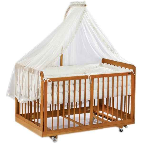 Baby Tech Kral 70x130 Ahşap Bebek Beşiği Naturel
