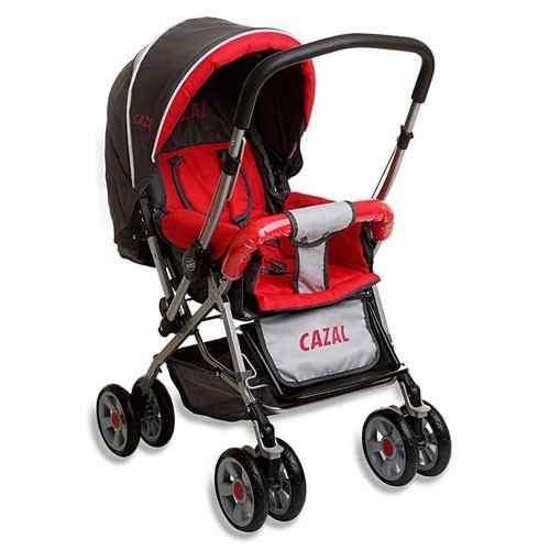 Cazal CE410 Çift Yönlü Bebek Arabası Gri-Kırmızı
