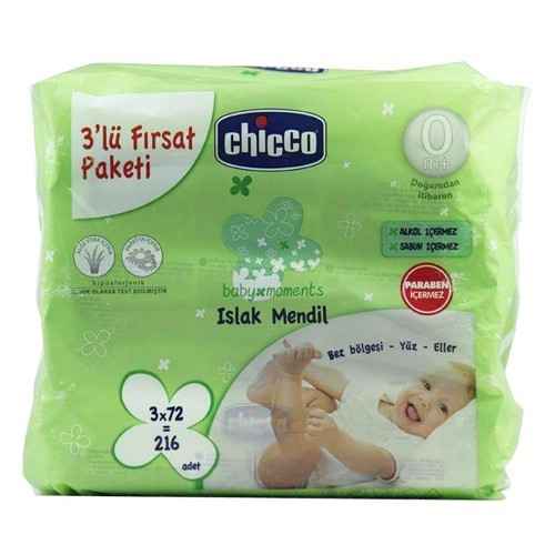 Chicco 27383 Islak Mendil 3' lü Paket 72' li 
