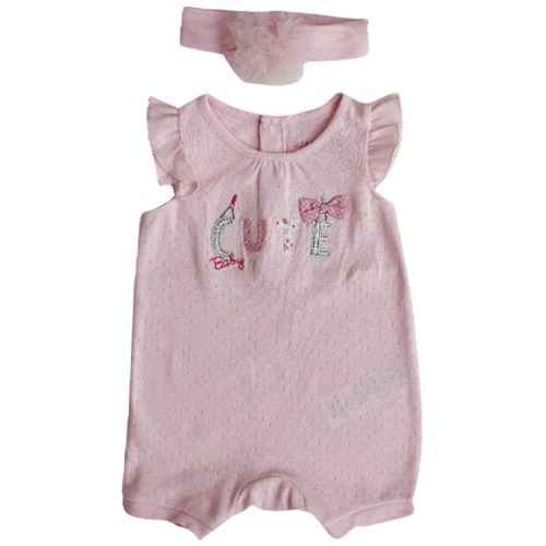 İdil Baby 6523 Kız Bebek Şort Tulumu Pembe İlke Bebe