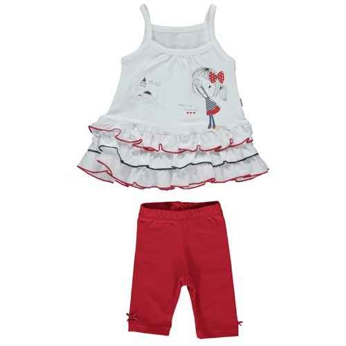 Bebetto K1002 Marine Girl Bebek Penye 2li Takım Elbise Kırmızı